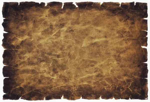 old parchment paper sheet vintage aged or texture isolated on white background.