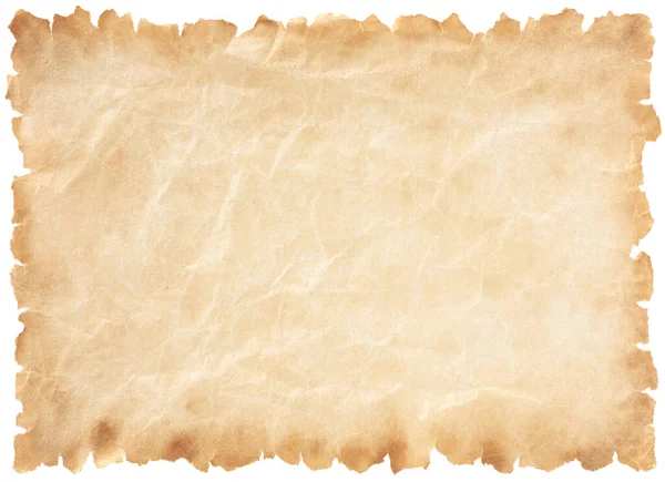 Старий Пергаментний Паперовий Лист Старовинного Віку Або Текстури Ізольовані Білому — стокове фото
