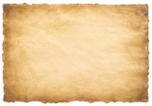 starý pergamen papír list vinobraní starý nebo textura izolované na bílém pozadí.