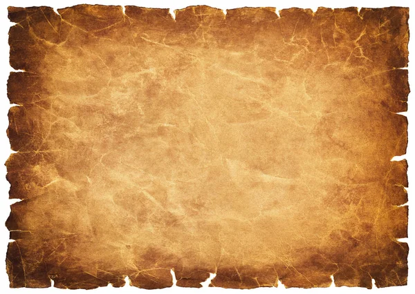 old parchment paper sheet vintage aged or texture isolated on white background.