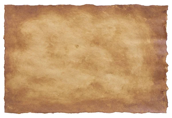 Old Parchment Paper Sheet Vintage Aged Texture Isolated White Background Royalty Free Stock Images