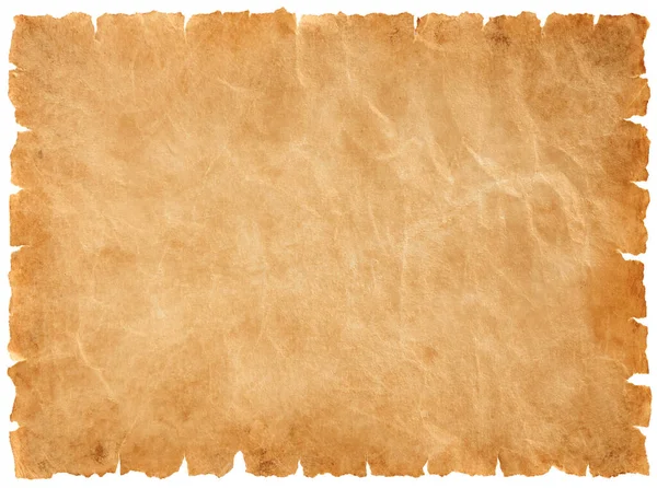 Eski Parşömen Kağıdı Eski Doku Beyaz Arkaplanda Izole Edilmiş — Stok fotoğraf
