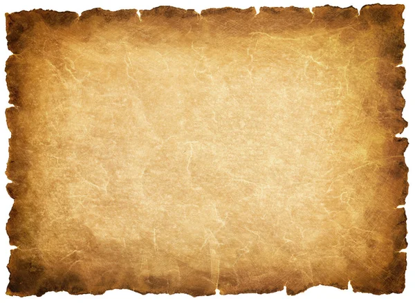 old parchment paper sheet vintage aged or texture isolated on white background.