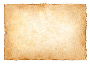 Eski parşömen kağıdı eski ya da doku beyaz arkaplanda izole edilmiş.