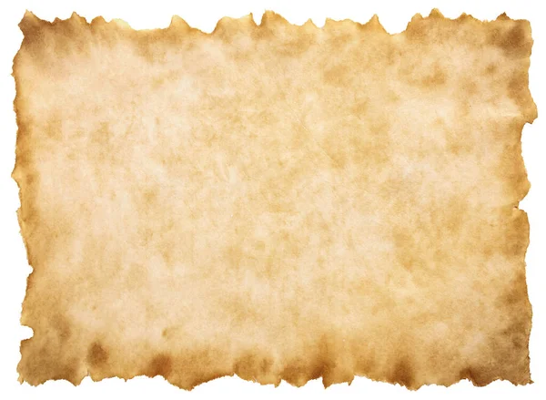 Eski Parşömen Kağıdı Eski Doku Beyaz Arkaplanda Izole Edilmiş — Stok fotoğraf