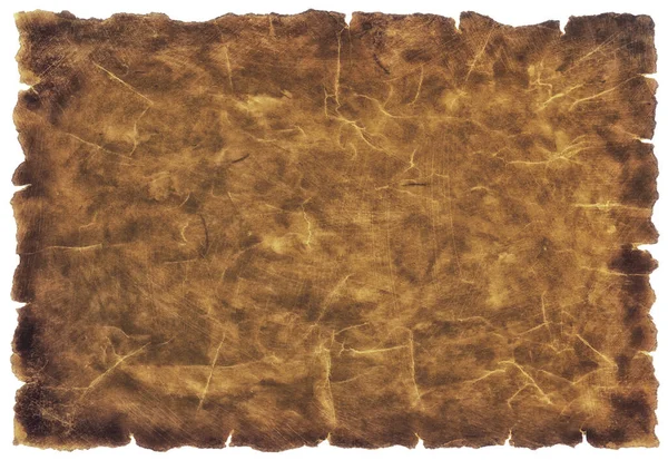 old parchment paper sheet vintage aged or texture isolated on white background.