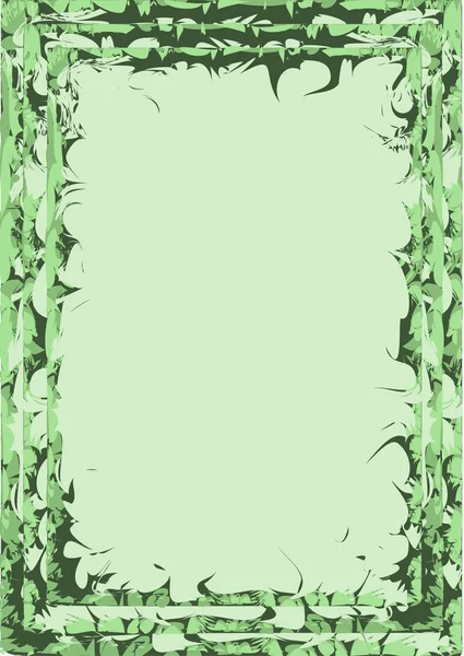 Frame with a green grass along the edges — Stock Vector