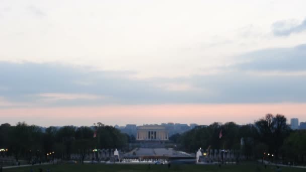 Lincoln Memorial Timelapse — Vídeo de Stock