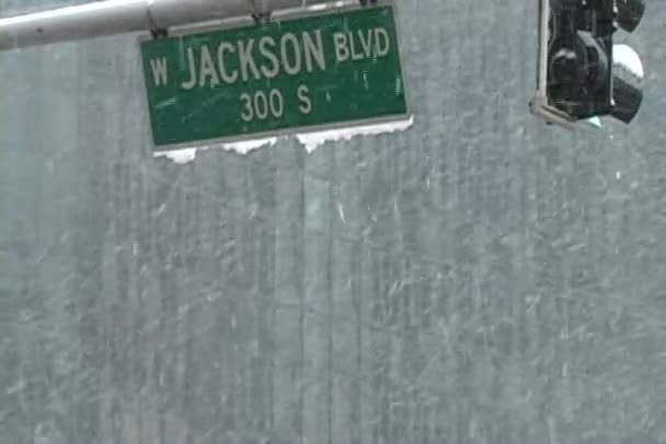 Nieve Jackson boulevard — Vídeo de stock