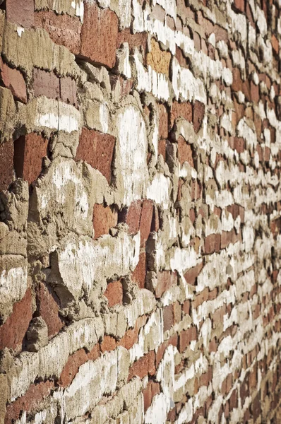 오래 된 부패 벽돌 벽 — 스톡 사진