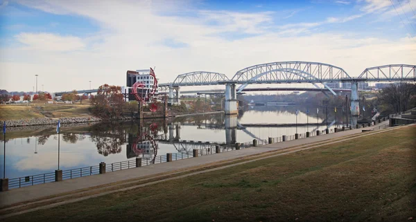 Mostu na rzece Nashville — Zdjęcie stockowe