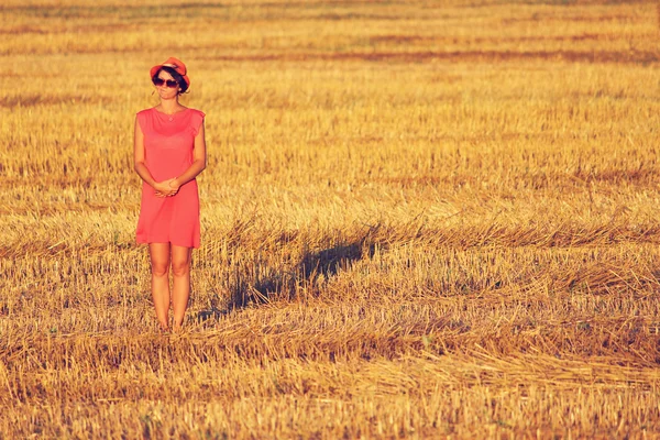 Chica en el campo . — Foto de Stock