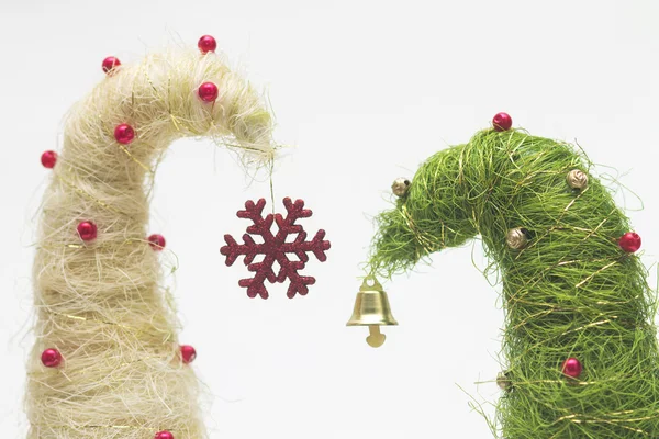 Kerstbomen gemaakt van sisal — Stockfoto