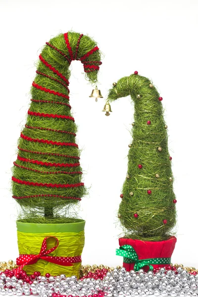 Kerstbomen gemaakt van sisal — Stockfoto