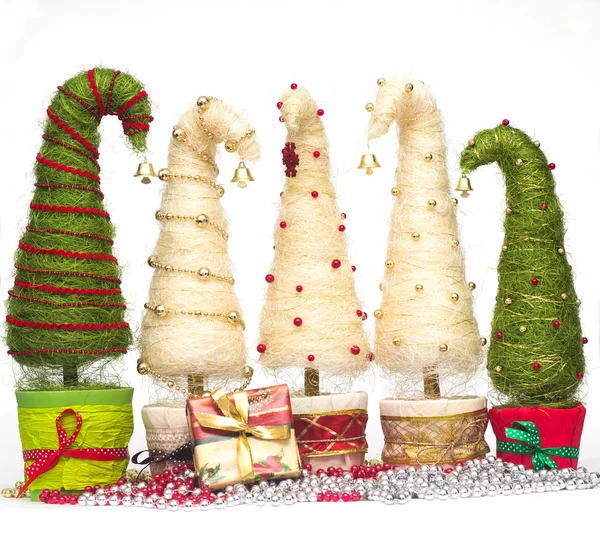 Árboles de Navidad hechos de sisal — Foto de Stock