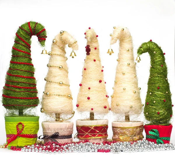 Szizál készült karácsonyfák Stock Fotó