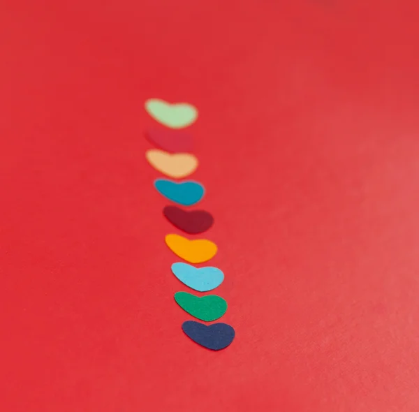 Linha de lareiras de papel multicoloridas — Fotografia de Stock
