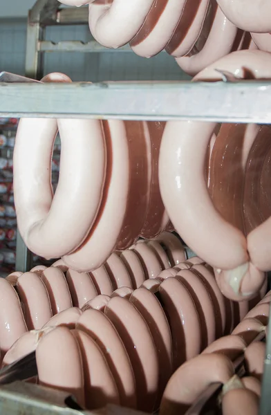 Sausage in factory — Stock Photo, Image