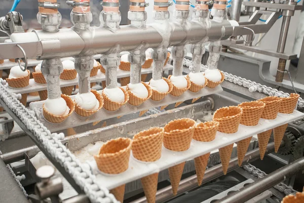 Мороженое на заводе — стоковое фото