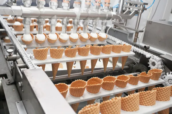 Ice-cream on factory — Stock Photo, Image