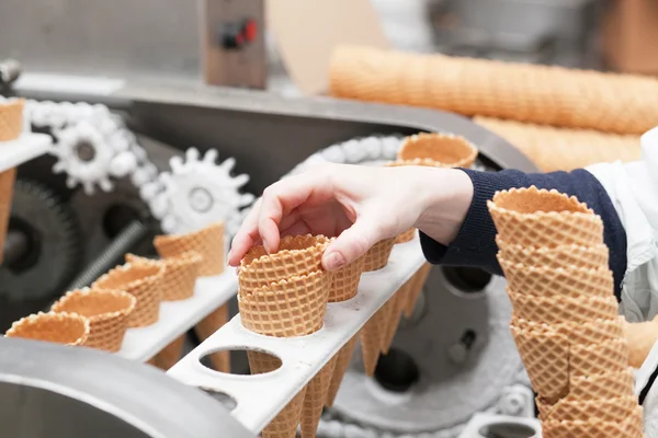 Ice-cream on factory — Stock Photo, Image