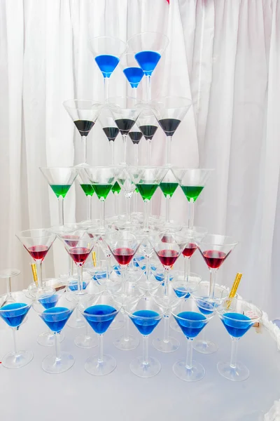 Pyramid holiday glasses on a background — Stock Photo, Image