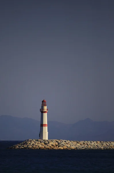Red and White Lighthouse — Stock Photo, Image