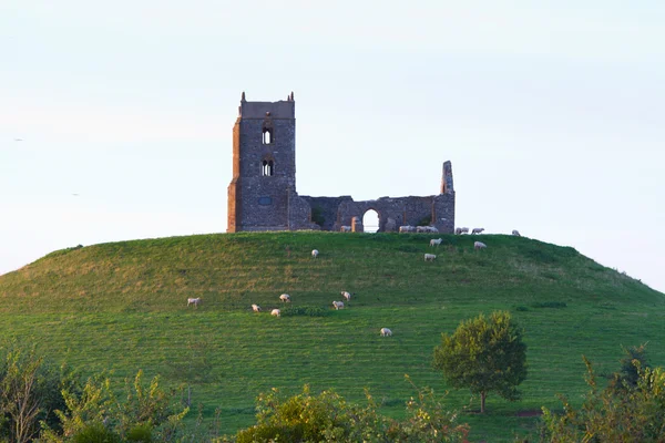 Burrow Mump Somerset Inghilterra — Foto Stock