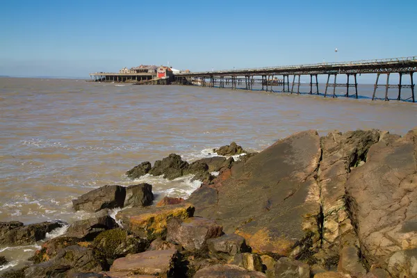 Birnbeck island i molo weston-super-mare somerset — Zdjęcie stockowe