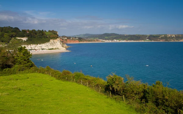 Bierstrand und Seaton Beach devon — Stockfoto