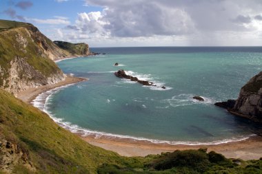 Bay and coastline next to Durdle Door Dorset