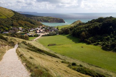 Lulworth koyu durdle kapısından dönen dorset