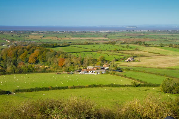 Vista desde Brent Knoll Somerset — Foto de Stock