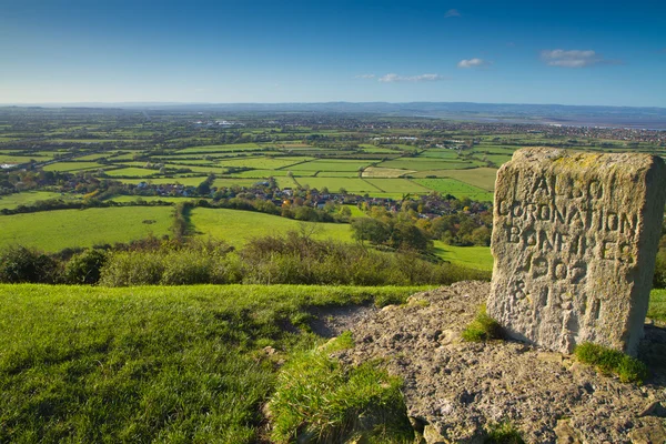 Vista da Brent Knoll Somerset — Foto Stock