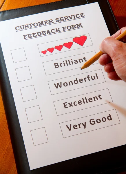 Fun Customer Service Feedback Form-love — Stock Photo, Image