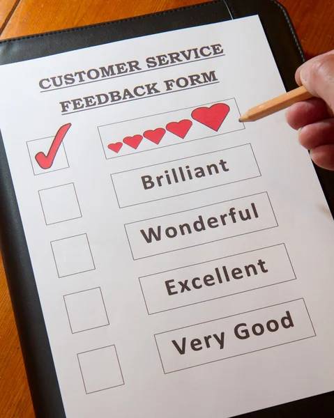 Fun Customer Service Feedback Form-love — Stock Photo, Image
