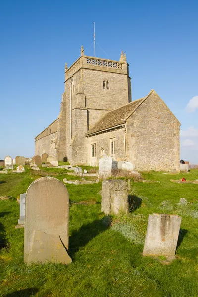 Iglesia normanda de San Nicolás Upphill Weston-super-mare Somerset —  Fotos de Stock