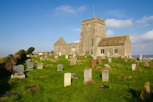 Iglesia normanda de San Nicolás Upphill Weston-super-mare Somerset —  Fotos de Stock