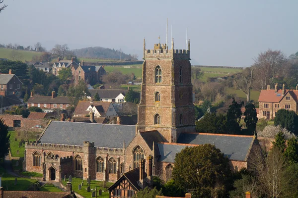 Dunster kerk somerset Engeland, — Stockfoto