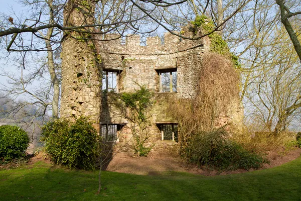 Dunster castle Somerset ruins in the ground of — Stock Photo, Image