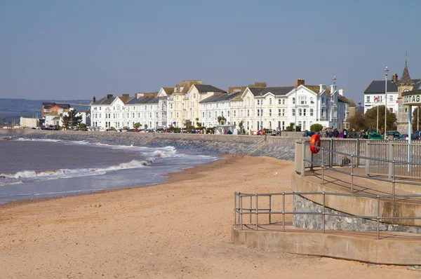 Exmouth devon do plaży i morza południowo zachodniej Anglii popularnym ośrodku turystycznym — Zdjęcie stockowe