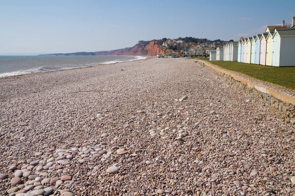 Budleigh salterton plaży south west devon w Anglii — Zdjęcie stockowe