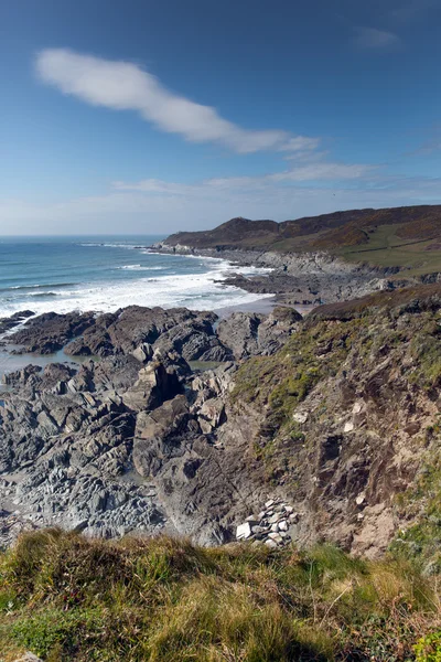 Woolacombe vue Devon Angleterre vers Morte Point — Photo