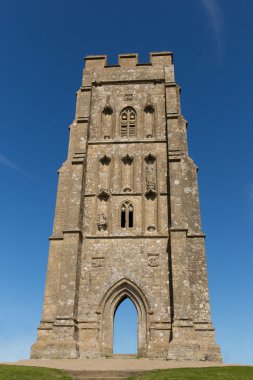 St michaels kule glastonbury tor hill somerset, İngiltere