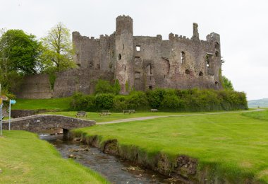 Laugharne Castle Carmarthenshire Wales clipart