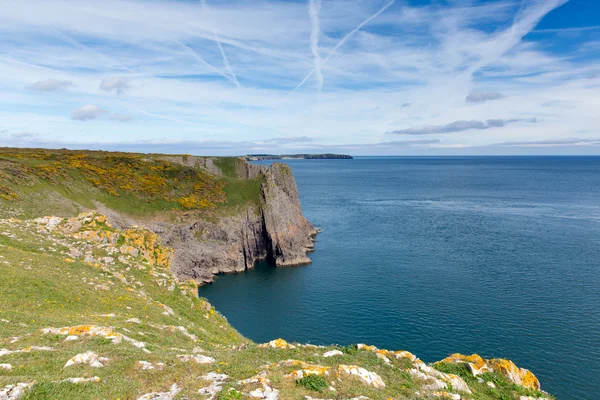 Lydstep Point Pembrokeshire Galles vicino a Tenby e Manorbier — Foto Stock