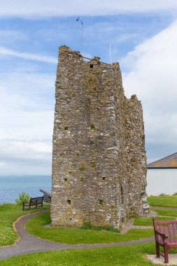 tenby kale pembrokeshire Galler kalıntıları