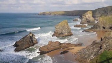 bedruthan adımlar Kuzey cornwall İngiltere İngiltere