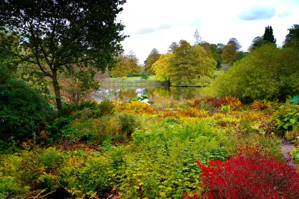 Jardins em Forde Abbey Dorset Inglaterra — Fotografia de Stock