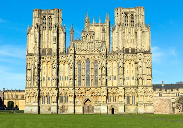 English cathedral Wells Somerset England — Stock Photo, Image